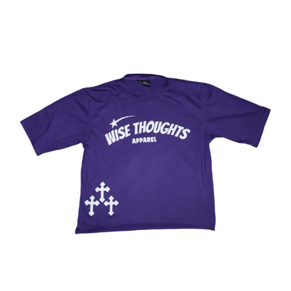 Violet Mist “Wise Thoughts” Oversized Crop Tee