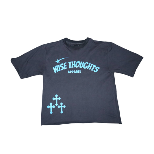 Midnight Metal “Wise Thoughts” Oversized Crop Tee